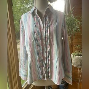 Pendleton Ruffle Button Down‎ Top